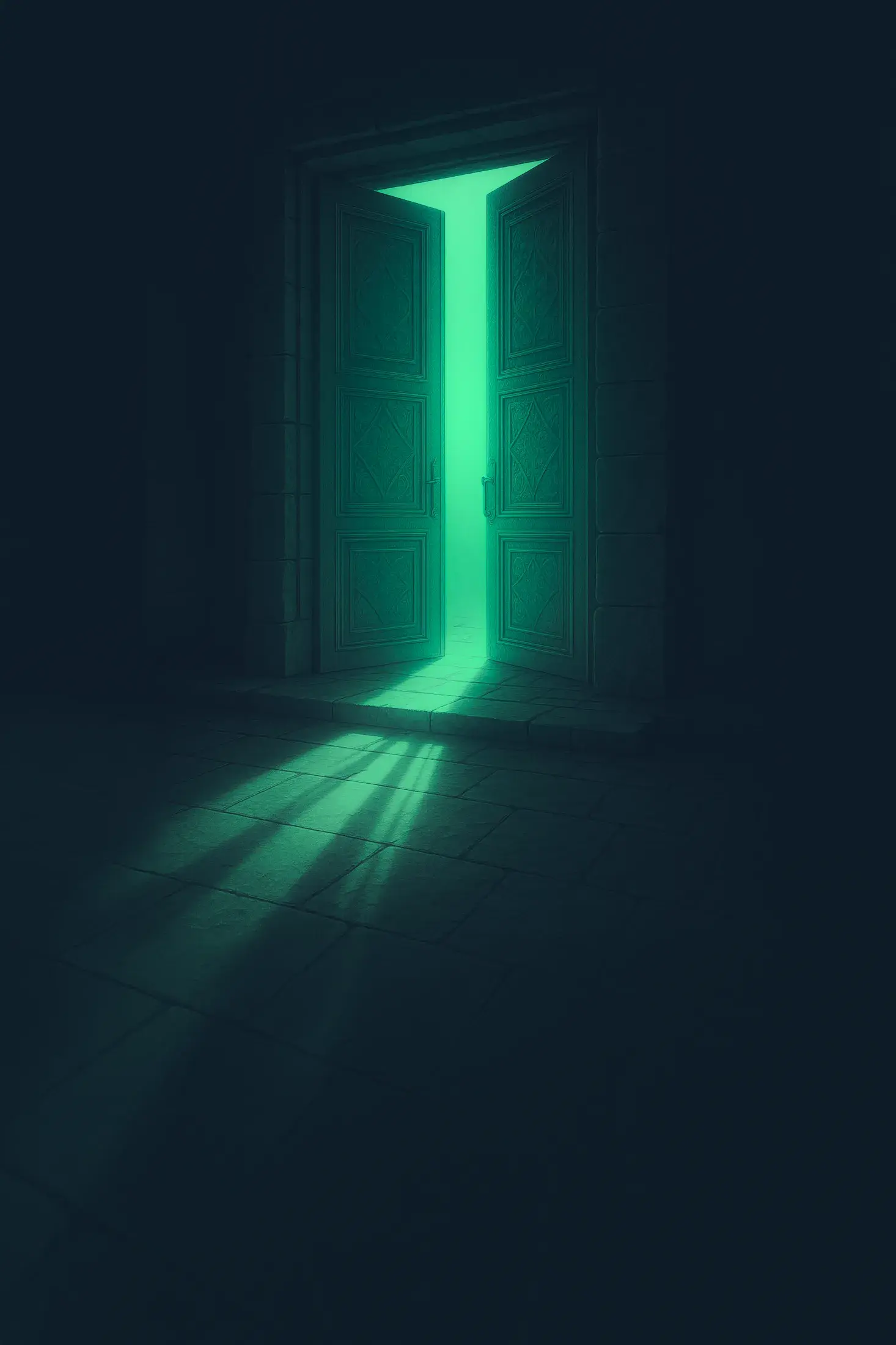 An iamge of a door with green brand color